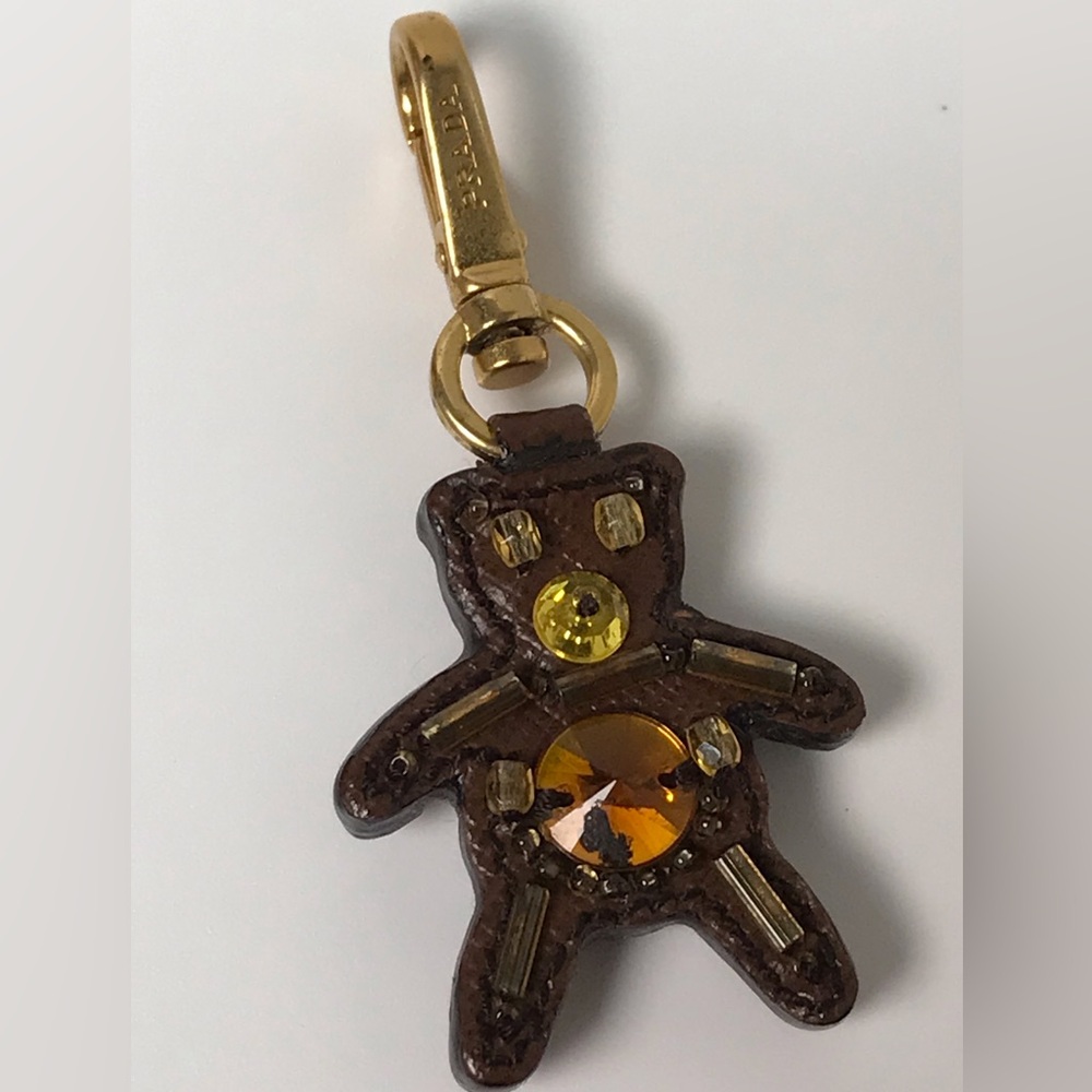 PRADA Leather Teddy Bear Keychain/ Bag Charm π»ππ₯ - Picture 9 of 13
